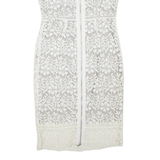 MINT VELVET Womens Pencil Dress White Sleeveless Knee Length M