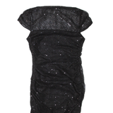 PHASE EIGHT Womens Bodycon Dress Black Short Sleeve Knee Length L