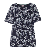 PHASE EIGHT Womens Day Dress Blue Floral Short Sleeve Knee Length M