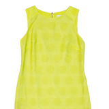 REISS Womens Shift Dress Green Viscose Sleeveless Knee Length UK 10