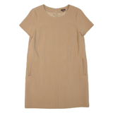 PHASE EIGHT Womens Shift Dress Brown Short Sleeve Knee Length L