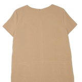 PHASE EIGHT Womens Shift Dress Brown Short Sleeve Knee Length L