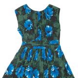 BODEN Womens Fit & Flare Dress Green Viscose Floral Sleeveless Knee Length UK 10