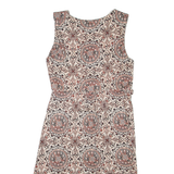 MONSOON Womens Shift Dress Beige Viscose Floral Sleeveless Knee Length UK 12
