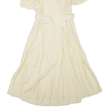 GERRYWEBER Womens Tea Dress Yellow Floral Short Sleeve Midi L