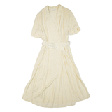 GERRYWEBER Womens Tea Dress Yellow Floral Short Sleeve Midi L