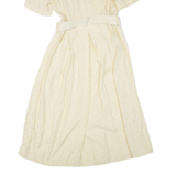 GERRYWEBER Womens Tea Dress Yellow Floral Short Sleeve Midi L