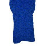 ELEGANCE Womens Day Dress Blue Spotted Long Sleeve Midi L