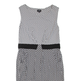 HOBBS LONDON Womens Shift Dress Black Viscose Geometric Sleeveless Knee Length M