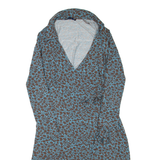 BODEN Womens Wrap Dress Blue Viscose Long Sleeve Midi UK 14