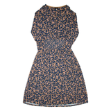 JOULES Womens Day Dress Brown Viscose Spotted Long Sleeve Midi M