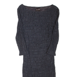 PHASE EIGHT Belted Womens Bodycon Dress Grey Long Sleeve Knee Length L