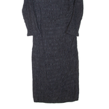 PHASE EIGHT Belted Womens Bodycon Dress Grey Long Sleeve Knee Length L