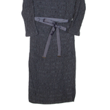PHASE EIGHT Belted Womens Bodycon Dress Grey Long Sleeve Knee Length L
