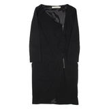 REISS Womens Pencil Dress Black Long Sleeve Knee Length UK 6