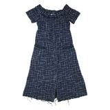 ZARA Womens Day Dress Blue Short Sleeve Midi L