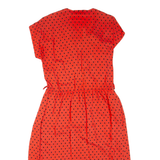 BETTY BARCLAY Womens Day Dress Orange Spotted Short Sleeve Knee Length M