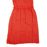 BETTY BARCLAY Womens Day Dress Orange Spotted Short Sleeve Knee Length M