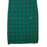 Womens Shift Dress Green Check Sleeveless Knee Length L