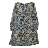 ZARA Womens Day Dress Black Floral Long Sleeve Knee Length S