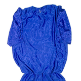 Womens Day Dress Blue Short Sleeve Knee Length XL