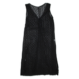 CKONTOVA Womens Shift Dress Black Sleeveless Midi L