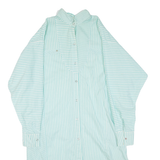 Womens Day Dress Blue Striped Long Sleeve Knee Length L