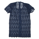 Womens Mini Dress Blue Short Sleeve Short M