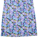 Womens Shift Dress Blue Floral Short Sleeve Knee Length XL