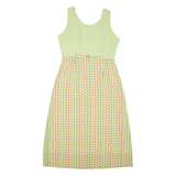 Womens Day Dress Green Spotted Sleeveless Midi M