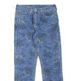 LEVI'S 541 Jeans Palm Tree Print Mens Blue Athletic Tapered W31 L32