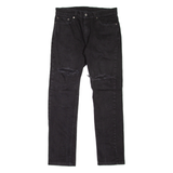LEVI'S 511 Jeans Distressed Mens Black Slim Straight W31 L30