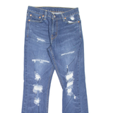 LEVI'S 511 Jeans Distressed Mens Blue Slim Straight W27 L30