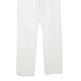 LEVI'S 501 Jeans Distressed Womens White Regular Straight W25 L30