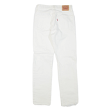 LEVI'S 501 Jeans Distressed Womens White Regular Straight W25 L30