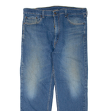 LEVI'S 505 Jeans Mens Blue Regular Straight Stone Wash W40 L30