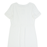 BODEN Womens Day Dress White Short Sleeve Knee Length UK 12