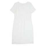 BODEN Womens Day Dress White Short Sleeve Knee Length UK 12