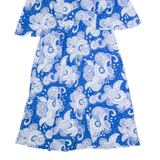 BODEN Womens A-Line Dress Blue Paisley Knee Length UK 12