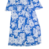 BODEN Womens A-Line Dress Blue Paisley Knee Length UK 12