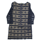 PHASE EIGHT Womens Bodycon Dress Blue Lace Long Sleeve Knee Length UK 14