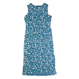 CREW CLOTHING Womens Maxi Dress Blue Floral Sleeveless Long UK 12