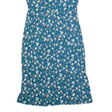 CREW CLOTHING Womens Maxi Dress Blue Floral Sleeveless Long UK 12