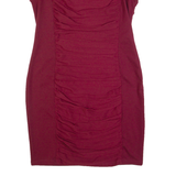 TED BAKER Womens Bodycon Dress Maroon Short Sleeve Knee Length M