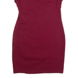 TED BAKER Womens Bodycon Dress Maroon Short Sleeve Knee Length M
