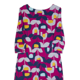 WHITE STUFF Womens Fit & Flare Dress Pink Floral Knee Length UK 6