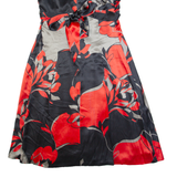 TED BAKER Womens A-Line Dress Black Crazy Pattern Sleeveless Midi M