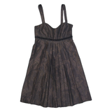 MAX&CO Womens Fit & Flare Dress Brown Sleeveless Knee Length UK 8