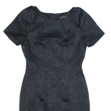 COAST Womens Pencil Dress Black Short Sleeve Knee Length UK 10