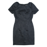COAST Womens Pencil Dress Black Short Sleeve Knee Length UK 10